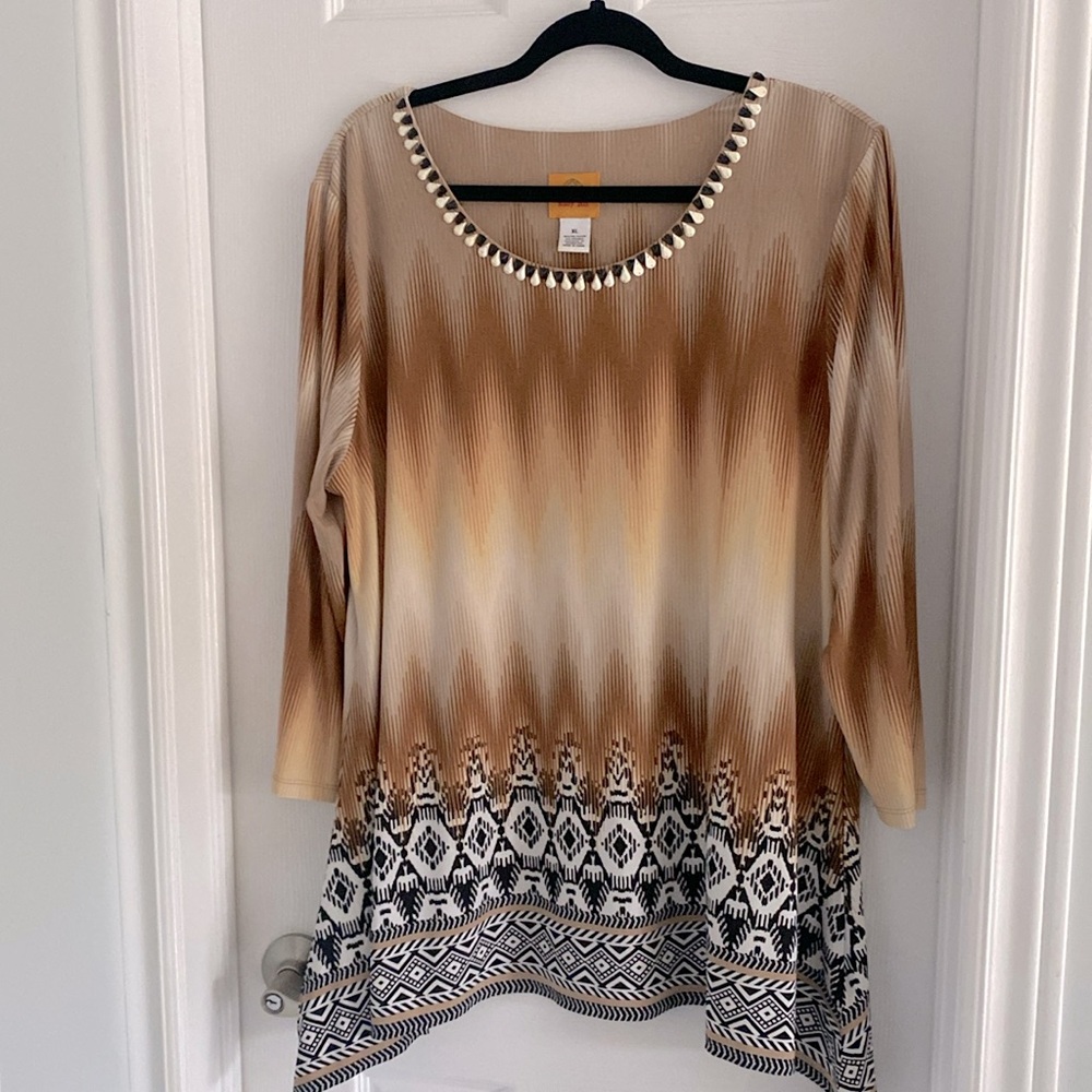 Ruby Rd. Embellished Tunic-XL